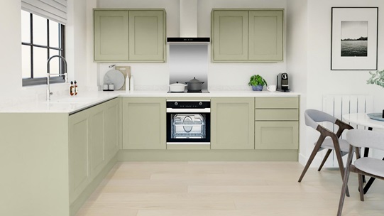 Chilcomb Sage Green Linear EKES LShape