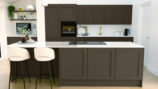 Chilcomb Paint To Order Truffle EKES Island Kitchen Set