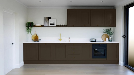 Chilcomb Paint To Order Truffle EKES Single Wall Kitchen Set