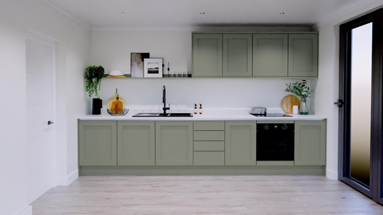 Chilcomb Reed Green Handleless Single Wall