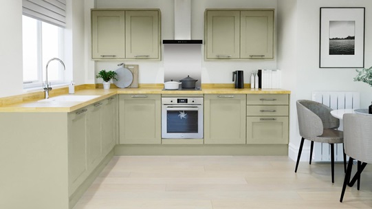 Chilcomb Sage Green EKES L Shaped Main Set Shot