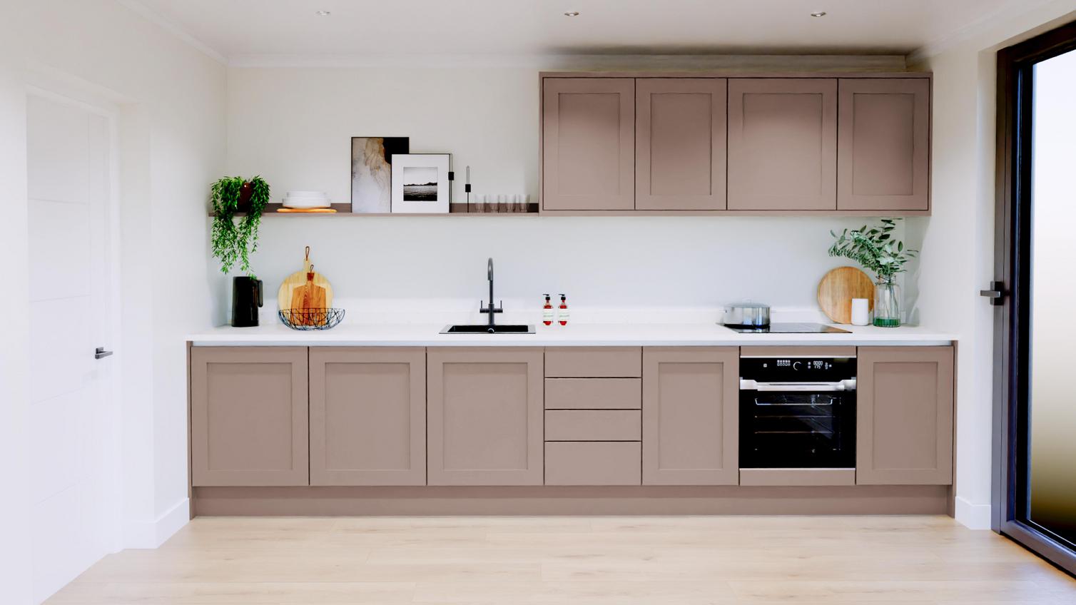 Chilcomb Antique Rose Handleless EKES Set Shot Single Wall 