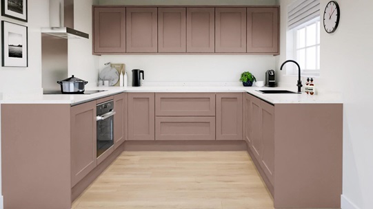 Chilcomb Antique Rose Handleless EKES Set Shot U Shape