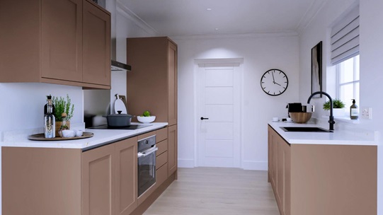 Chilcomb Antique Rose Handleless EKES Set Shot Galley