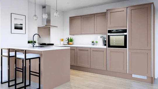 Chilcomb Antique Rose Handleless EKES Set Shot Peninsula