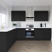 Chilcomb Paint To Order Black EKES L Shape Kitchen Set