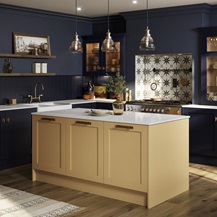 Chilcomb Saffron and Navy Angle View