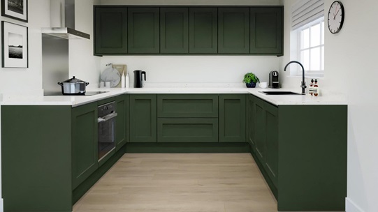 Chilcomb FirGreen Handleless EKES Set Shot U Shape