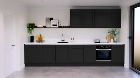 Chilcomb Black Handleless EKES Set Shot Single Wall 