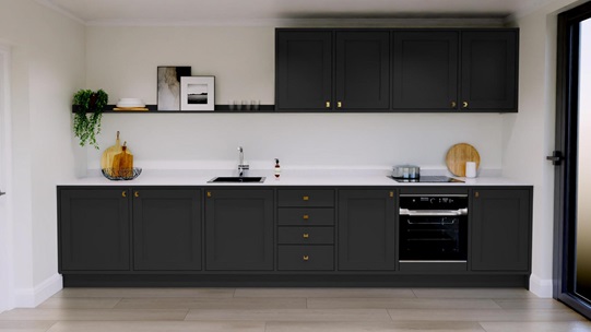 Chilcomb Super Matt Charcoal Inframe Single Wall