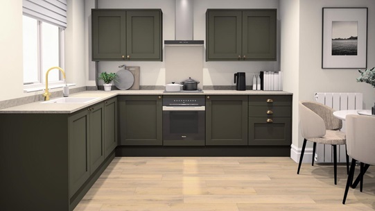 Chilcomb Ash Green EKES L Shape