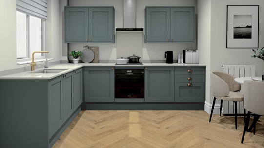 Chilcomb Laguna Blue EKES L Shape