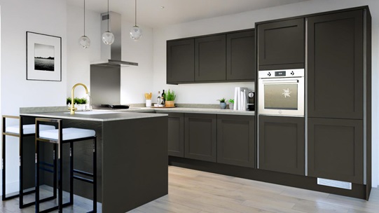 Chilcomb Handleless Ash Green EKES Peninsula