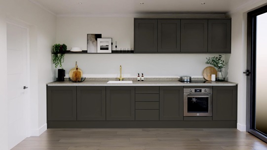 Chilcomb Handleless Ash Green EKES Single Wall