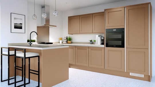 Chilcomb Handleless Terracotta EKES Peninsula