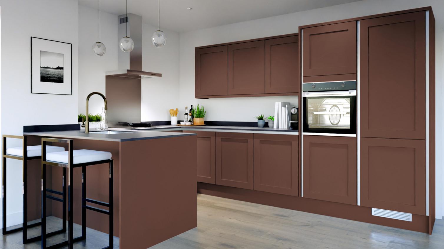 Chilcomb Handleless Earth Red EKES Peninsula