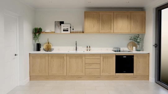 Chilcomb Handleless Oak EKES Single Wall