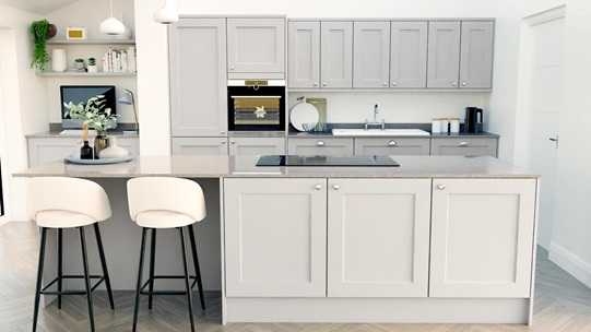 Elmbridge Dove Grey EKES Island Main Set Shot