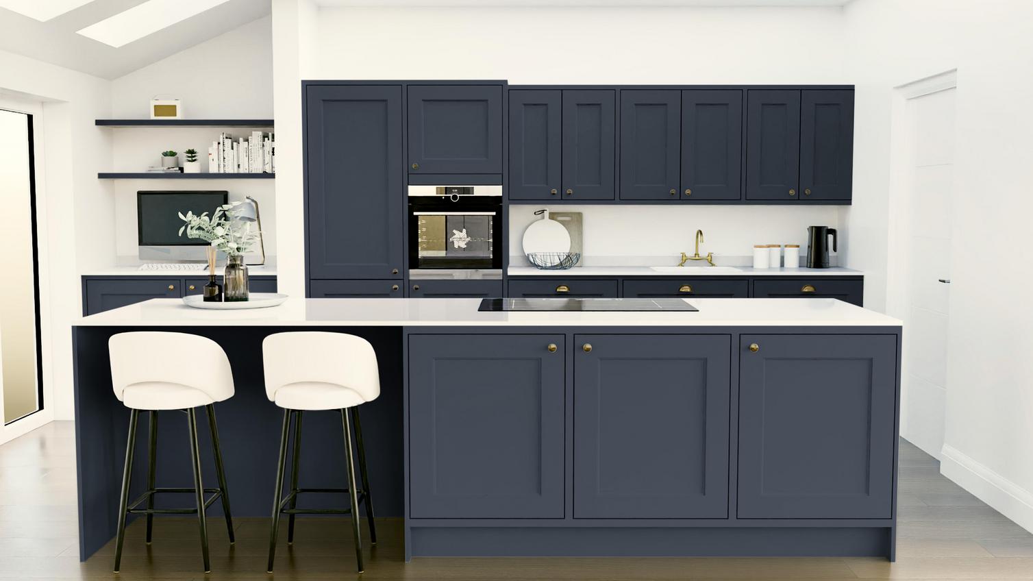 Elmbridge Inframe Navy Island Kitchen