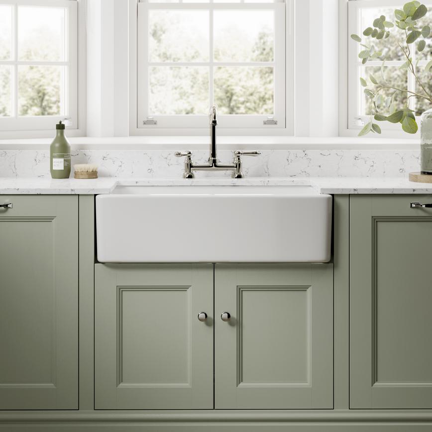 Elmbridge Sage Green Kitchen Fitted Kitchens Howdens