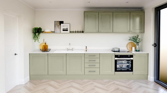 Elmbridge Sage Green Single Wall Kitchen