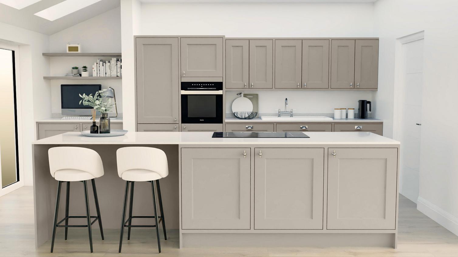 Elmbridge Pebble Inframe Island Kitchen