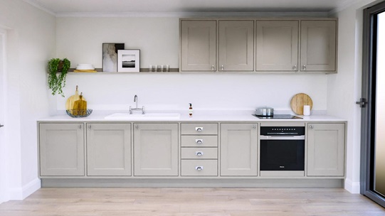 Elmbridge Inframe Pebble Single Wall Kitchen