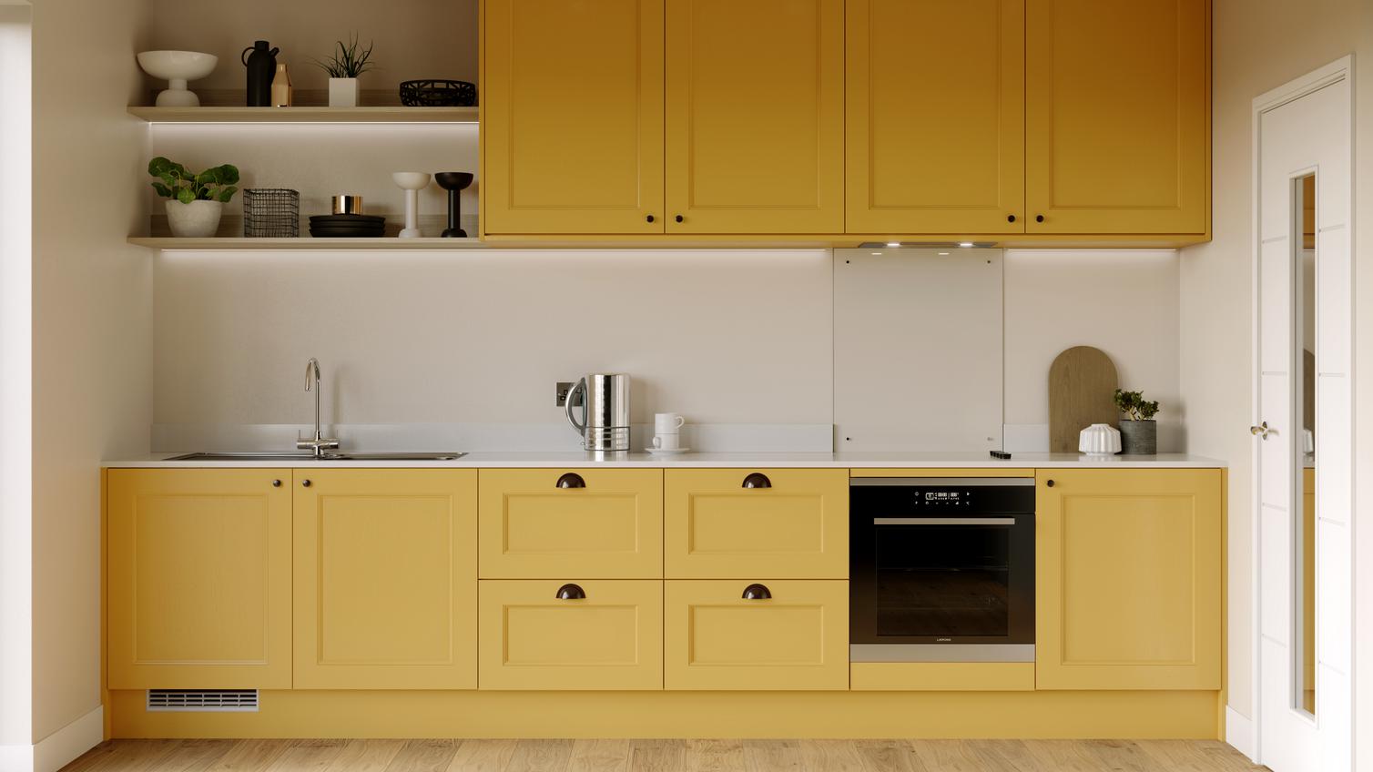 Elmbridge Paintable Mustard EKES Single Wall Main Set Shot