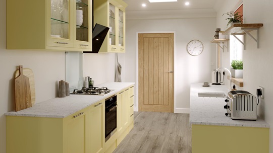 Elmbridge Paintable Yellow EKES Galley Main Set Shot