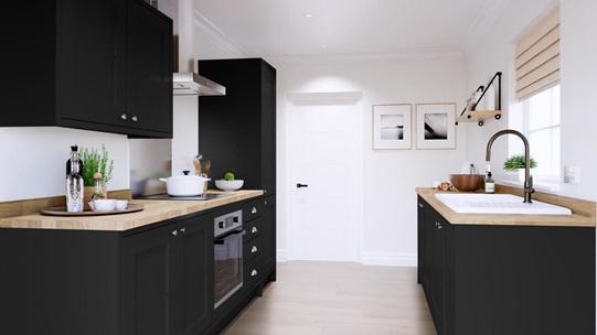 Elmbridge Black Inframe EKES Set Shot Galley 