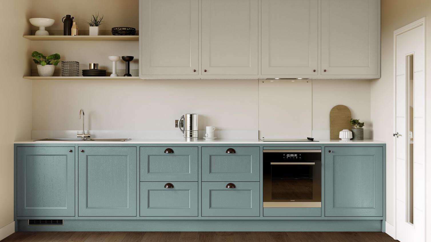 Seafoam Single Wall Fitted Kitchens Kitchens Howdens