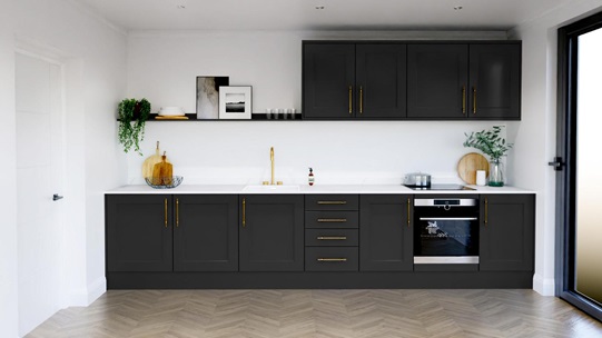 Elmbridge Paint To Order Charcoal EKES Single Wall Kitchen Set