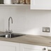 Witney White kitchen with metro tile backboard