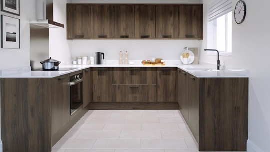 Hockley Walnut UShape Kitchen