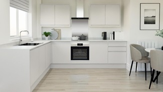 Clerkenwell Super Matt White EKES L Shaped Main Set Shot