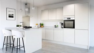 Clerkenwell Super Matt White EKES Peninsula Main Set Shot