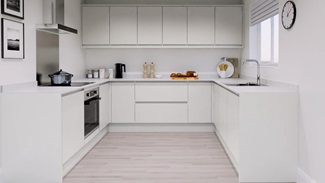 Clerkenwell Super Matt White EKES U Shaped Main Set Shot