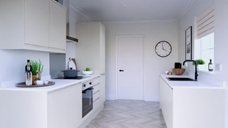 Clerkenwell Gloss White EKES Galley Main Set Shot