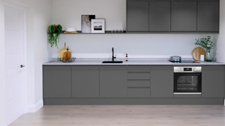 Clerkenwell Gloss Slate Grey EKES Single Wall Main Set Shot