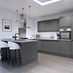 Clerkenwell Gloss Slate Grey EKES Peninsula Main Set Shot