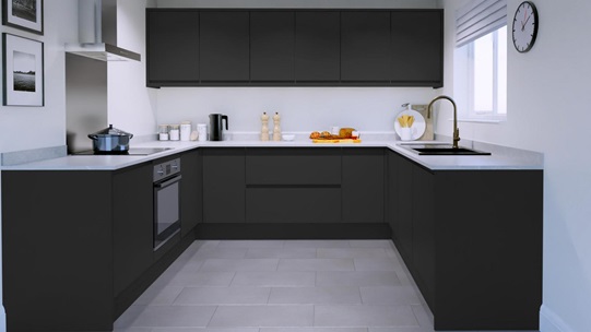 Clerkenwell Gloss Charcoal EKES U-Shape