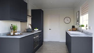 Clerkenwell Super Matt Navy EKES Galley Main Set Shot