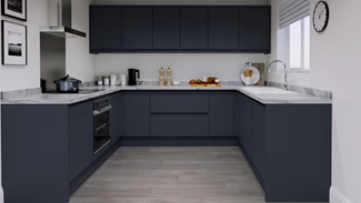 Clerkenwell Super Matt Navy EKES U Shaped Main Set Shot