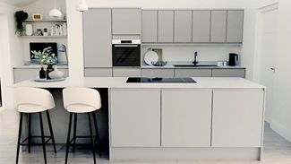 Clerkenwell Super Matt Dove Grey Handleless Island