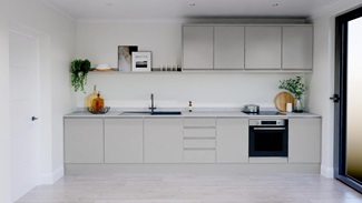 Clerkenwell Super Matt Dove Grey Handleless Single Wall