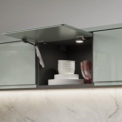 Clerkenwell Gloss Reed Green Open Cabinet Additional
