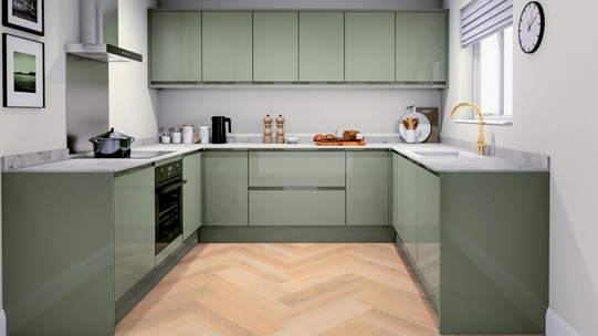 Clerkenwell Gloss Reed Green EKES U Shape