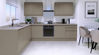 Clerkenwell Gloss Sand Grey EKES L Shaped