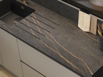 Clerkenwell Matt Metallic Titanium & Super Matt Charcoal Worktop
