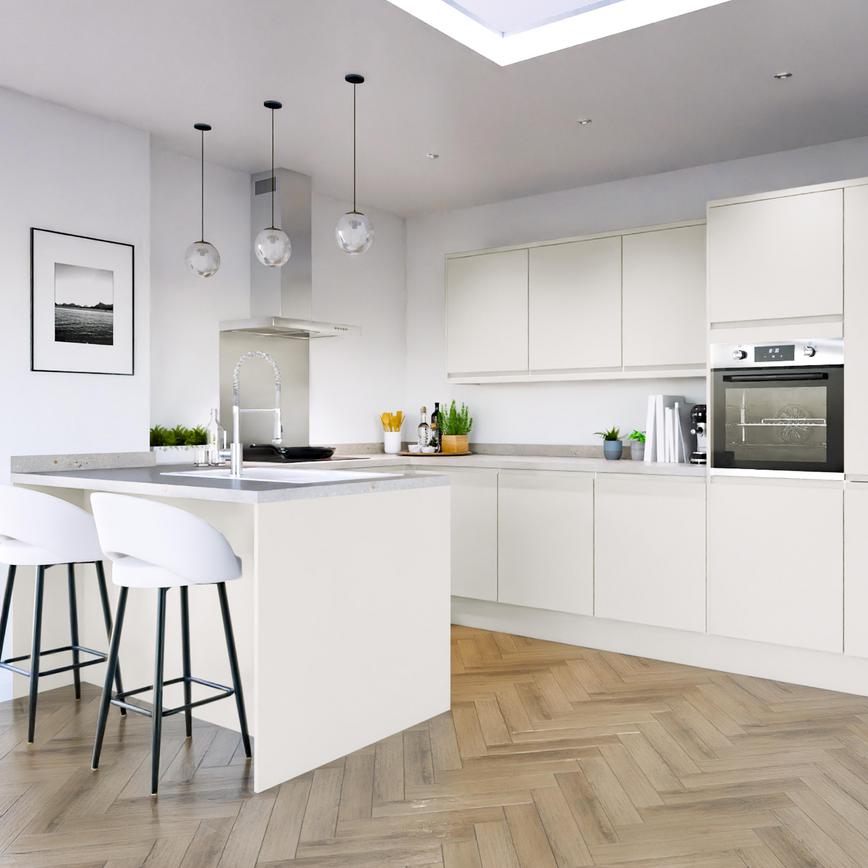 Clerkenwell Standard Super Matt Porcelain EKES Set Shot Peninsula CAD